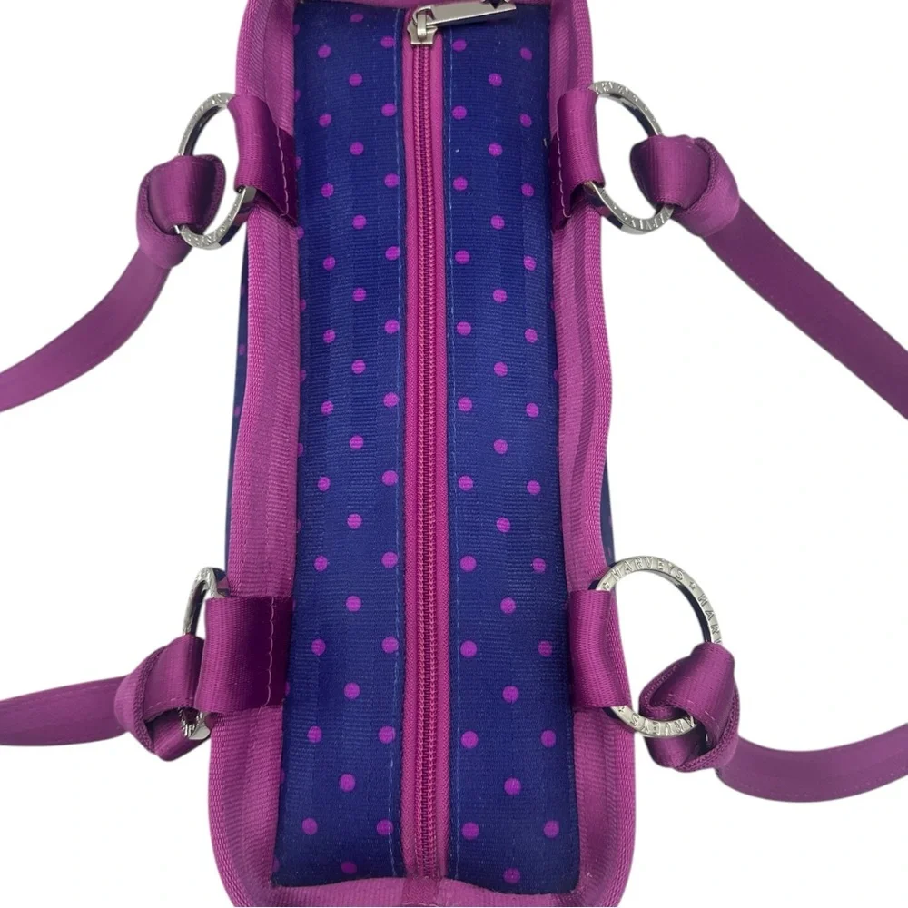 Harveys Seatbelt Bag Carriage Ring Tote in Magenta Dot RARE - Picture 4 of 13